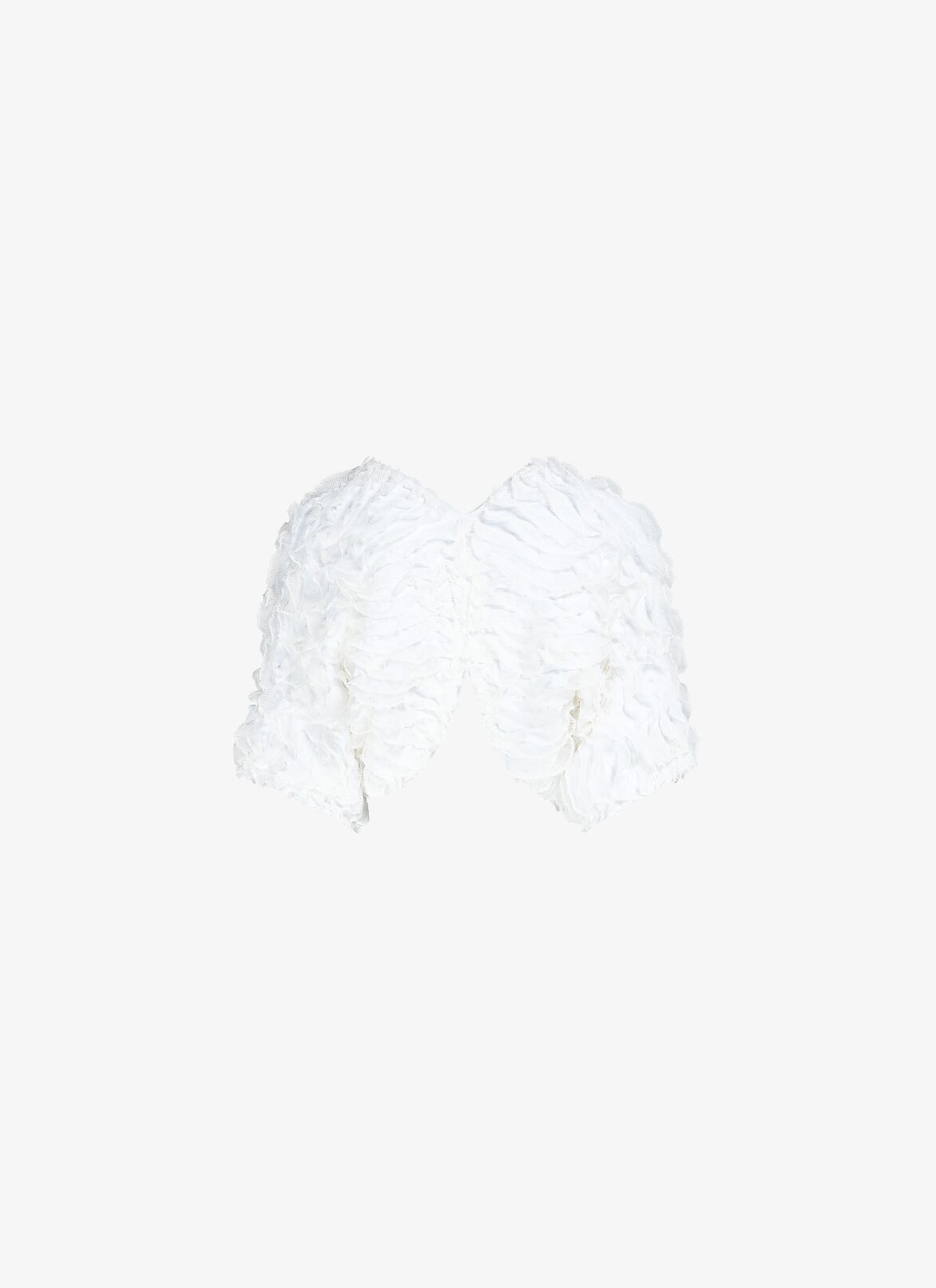 Ruffled Cardigan ALAÏA WHITE RUFFLED CARDIGAN